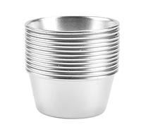 Fozriybefy 12 Pezzi Stampi Individuali Stampini per Budino Tazze Mini Padelle al Cioccolato Fuso Antiaderente Cupcake Torta Biscotto Budino Stampo