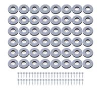 Fozriybefy 48 PZ Piedini per Mobili Piedini Scorrevoli nel PTFE con Protezione per Pavimento un Vite per Pavimenti nel Legno Piastrellato (25 Mm Rotondi)