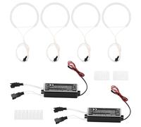 Fozriybefy 4PZ Bianca Headlight CCFL LED Angel Eyes Kit Ring DRL Indicatore di Direzione Lampada CCFL per E36 E46 E39 E38