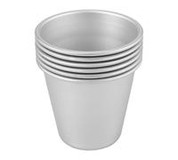 Fozriybefy 6 PZ Alluminio Dariol Stampo Tazza da Forno Dariole Budino Dessert Creme Stampi Rotonda Antiaderente Crostata Stampo Bakeware Cup