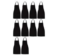 Fozriybefy Confezione da 10 Grembiuli con Pettorina - Nero Unisex Sfuso con 2 Ampie Tasche Lavabili nel Lavatrice per La Creazione di Disegni nel Cucina