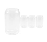 Fozriybefy Confezione da 4 Lattine nel Vetro Moda Acqua Succo di Latte Semplice Bicchiere da Birra Bicchiere da Birra Bicchiere da Dessert Tazza da Dessert Tazza di, 400 Ml