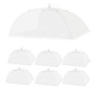 Fozriybefy Confezione da 7 Coperture per Alimenti In Rete per Esterni 40x24 Pollici e 17x17 Pollici Copertura per Alimenti per Feste All'Aperto Reti da Picnic Ombrellone