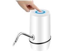 Fozriybefy Erogatore D'Acqua da 5, Pompa Elettrica per Bottiglia D'Acqua con Interruttore e Ricarica USB, Pompa per Erogatore D'Acqua Portatile Bianca