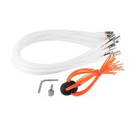 Fozriybefy Kit di Attrezzi per La Pulizia Dello Spazzacamino e 8 Aste Flessibili con Bloccaggio un Scatto Angolo di 45 Gradi con Trapano per Fumaria
