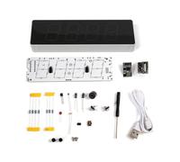 Fozriybefy Kit Elettronico DIY Digitale RGB LED Colorato Sveglia Suite 4 Cifre Data Temperatura Orologio Pratica di Progetto di Saldatura,A