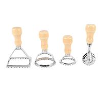 Fozriybefy Ravioli Maker Cutter Set di Timbri per Taglierine e Timbri con Manico nel Legno - per Ravioli, Pasta, Gnocchi Lasagna