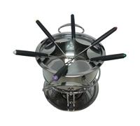 Fozriybefy Set di Pentole per Fonduta Pentola per Fonduta Multiuso da All'Aperto con 6 Bastoncini Pentola per Fonduta di Formaggio al Cioccolato In Acciaio Inossidabile