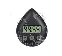 Fozriybefy Timer per Doccia Silenzioso, Ticchettio, A Batteria, Timer Digitale Impermeabile, Timer Carino di Piccole Dimensioni, Nero, Facile da Installare, Facile da Usare.