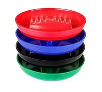 Fozriybefy Vassoi Cenere per Interni Ed Esterni per Decorazioni per Patio, Ufficio, Casa, Posacenere In Plastica con 7 Porte, Confezione da 4 Colori Misti