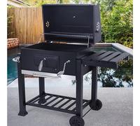 FP-TECH - BARBECUE A CARBONELLA CARBONE BBQ GRILL DA GIARDINO CON RIPIANO REGOLABILE, 115x66x106 CM