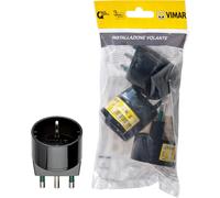 FP00303 Adattatore Semplice SICURY 250 V~ 3 Pezzi, Spina Grande 2P+T 16A Standar