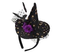 [Fpbiagoq] Accessori per feste di Halloween, berretto da mago, fascia per capelli, cappello da strega, cerchio per capelli, fascia per bambini, adulti, festival, festa, copricapo da strega, fascia per