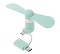 Fpbiagoq Carino USB Fan Cooler Tipo C Gadget Rimovibile Basso Potere Per Powerbank PC Laptop USB Desk Fan
