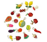 [Fpbiagoq] Ciondolo di frutta in lega con rivestimento in smalto per gioielli fatti a mano richiede una lega di ricerca di gioielli di frutta per creare vari colori senza attrezzi