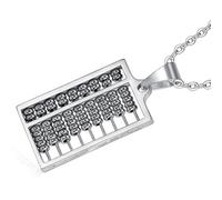 [Fpbiagoq] Collana in acciaio inossidabile unico con accessorio per dado a pendolo regalo speciale per amici e familiari per calcoli facili, フリーサイズ, Come descritto nella descrizione, Senza pietra