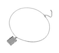 [Fpbiagoq] Collana quadrata alla moda alla moda robusto in acciaio girocollo accessori gioielli per donne e ragazze uso gioielli portatili di moda per donne e ragazze, フリーサイズ, Come descritto nella