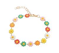 [Fpbiagoq] Orecchini Piccoli Fiori Dipinti Colore Girasole Breve Collana Gioielli Semplice Girasole Girocollo, 色, Come descritto nella descrizione, Senza pietra preziosa