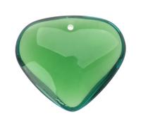 [Fpbiagoq] Perle allentate per gioielli pendenti in vetro a forma di cuore, l, Come descritto nella descrizione, Senza pietra preziosa