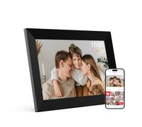 FPD Frameo Cornice Digitale WiFi 10,1 Pollici, Touchscreen IPS HD, Orologio e Meteo, Rotazione Automatica, Slideshow, 32 GB, Espansione 128 GB, Sincronizzazione Calendario, Invio Foto da Remoto (Nero)