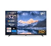 FPD Smart TV 32 pollici - (81 cm) Google TV con Google Play e Chromecast, 720p, HDR 10, Dolby Audio, telecomando vocale, streaming TV in diretta, televisione 32 pollici