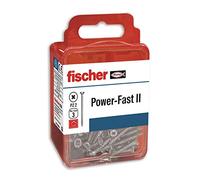 fischer 557486 FPF II, scatola di viti per legno, filettatura parziale da 3,5 x 50, zincate blister da 10 pezzi, 3,5X50