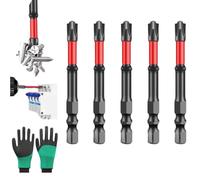 FPH2 Impact Screwdriver Bit Set,1/4 Inch Hex Shank Magnetic Cross Slot Screw Driver Drill Bits,Electrician Screwdriver Bits for Circuit Breakers and Electrical Work
