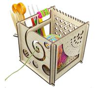 FPHADO Ciotola per filati in legno, strumento multifunzionale per maglieria 2024, ciotola di filo di legno, ciotola per filati per maglieria