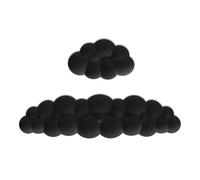 FPHADO Cloud - Kit poggiapolsi per tastiera, poggiapolsi e mouse, in memory foam, antiscivolo, nero