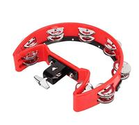 FPHADO Half Moon - Tamburello a percussione con sonaglio a mano, colore: rosso