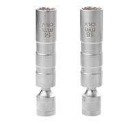 FPHADO Kit di 2 chiavi magnetiche per la rimozione di candele da 14 mm e 16 mm, 3/8 di pollice a 12 punti girevoli per candele