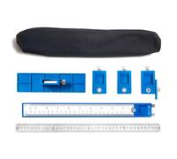 FPHADO Lavorazione del legno Drill Punch Locator Jig Kit Drill Guide Cabinet Maniglia Manopola Modello Locator Hole Punch Tool per la lavorazione del legno