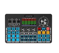 FPHADO Q6S Live Sound Card Interfaccia Audio con DJ Mixer Effetti e Voice Changer Audio Mixing Console per Streaming