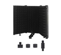 FPHADO Regolabile 3 Pannello Microfono Isolamento Scudo Pieghevole Studio Registrazione Mic Filtro Mic Spugna Insonorizzato Shield
