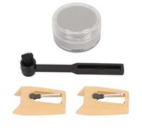 FPHADO Strumenti di pulizia dello stilo Aghi del giradischi del vinile Puntina del giradischi del diamante con uno stilo di pulizia Gram