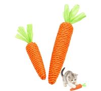 FPIJMG Bastoncini Matatabi per Gatti a Forma di Carota, 2 Pezzi, Giocattoli Interattivi per l'Igiene Dentale, Riducono Tartaro e Soddisfano l'Istinto Naturale di Masticare