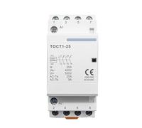 FPJQOBJC Contattore modulare CA su Guida DIN TOCT1 4P 25A 4NO 4NC 2NC2NO 220V/230V 50/60Hz(2NO2NC,220V)
