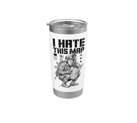 FPS Gamer Funny I Hate This Map Lettore di videogiochi militare Bicchiere termico in acciaio inox doppia parete