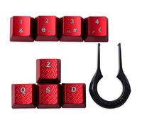 FPS & MOBA Gaming Keycaps per Cherry MX Razer&Corsair & HyperX & Logi G610 G710 Gaming Tastiera Meccanica (rosso-ZQSD1234)
