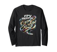 FPV Freestyle Soul Quad Pilot Drone Vintage Art Gift Maglia a Manica