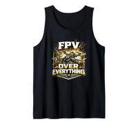 FPV Over Everything Drone Quad Pilot Gold Vintage Gift Canotta