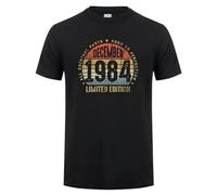 FPVAWKBL Born in 1984 June May T Shirt Short Sleeve Made March in October November Every Month of 1977 Tees Birthday Gift