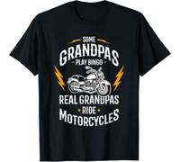 FPVAWKBL Mens Some Grandpas Play Bingo Real Grandpas Ride Motorcycles T-Shirt