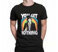 FPVAWKBL Willy Wonka 'You Get Nothing' T-Shirt - A Sweet Slice of Sarcasm BlackL