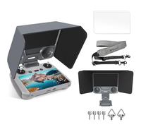 FPVtosky Kit di protezione per controller RC 2 3 in 1 per DJI Mini 5/4 Pro e Air 3s, include copertura parasole, cordino, 2 pellicole proteggi schermo, per DJI RC 2 e accessori Air 3s/Avata 360