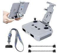 FPVtosky Supporto per tablet senza smontaggio per DJI Mini 3/ Mini 2/ Mavic Air 3 / Air 2S, supporto per iPad pieghevole 7-12" con cordino e 2 cavi, accessori per telecomando DJI RC N1 / RC N2