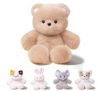 FPYWO Orso di peluche, 40,6 cm, cuscino giocattolo per bambini e adulti, da abbracciare, regalo di San Valentino (peluche da corsa, 0,3 kg)