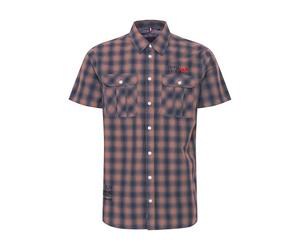 FQ1924 FQSamir Camicia da uomo a maniche corte con colletto Kent in 100% cotone, Arancione bruciato (161448), L