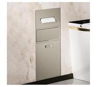 FQCXCKJ Doccia in Acciaio Inossidabile, Supporto a Parete con cestello, Doppio Strato di stoccaggio Verticale per Gli Elementi Essenziali del Bagno (Beige 30x65x14 cm)