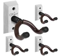 FQDDZ SNIGJAT Guitar Wall Mount, 4 Pack Guitar Wall Hanger, Guitar Hanger Wall Hook Holder Stand, Hardwood Guitar Wall Mount Hanger for Acoustic Guitar, Bass, Banjo, Mandolino